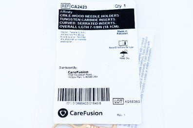 Carefusion CA2423 Crile-Wood Ndle Holders Tungsten Carbide Inserts, L. 7-1/8inch